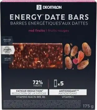 Energy Date Bar Fruit Rouges x5